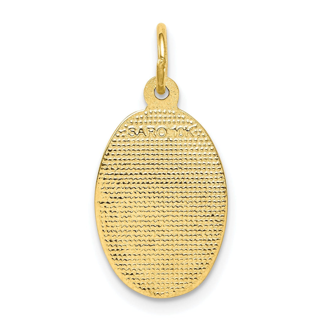 Solid 10k Yellow Gold St. Christopher Pendant