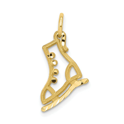Solid 10k Yellow Gold Ice Skate Charm Pendant at $ 45.73 only from Jewelryshopping.com