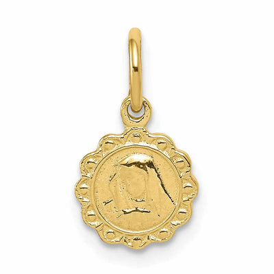 10k Yellow Gold Our Lady Of Sorrows Pendant