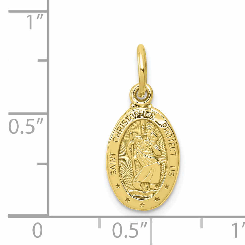 10k Yellow Gold St. Christopher Pendant