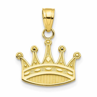 10k Yellow Gold Polished Finish Crown Pendant at $ 51.36 only from Jewelryshopping.com