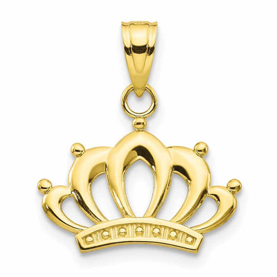 10k Yellow Gold Textured Finish Crown Pendant at $ 44.74 only from Jewelryshopping.com