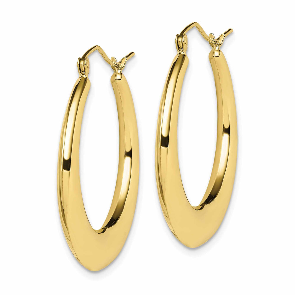 10KT Yellow Gold Classic Polished Hoop Earrings