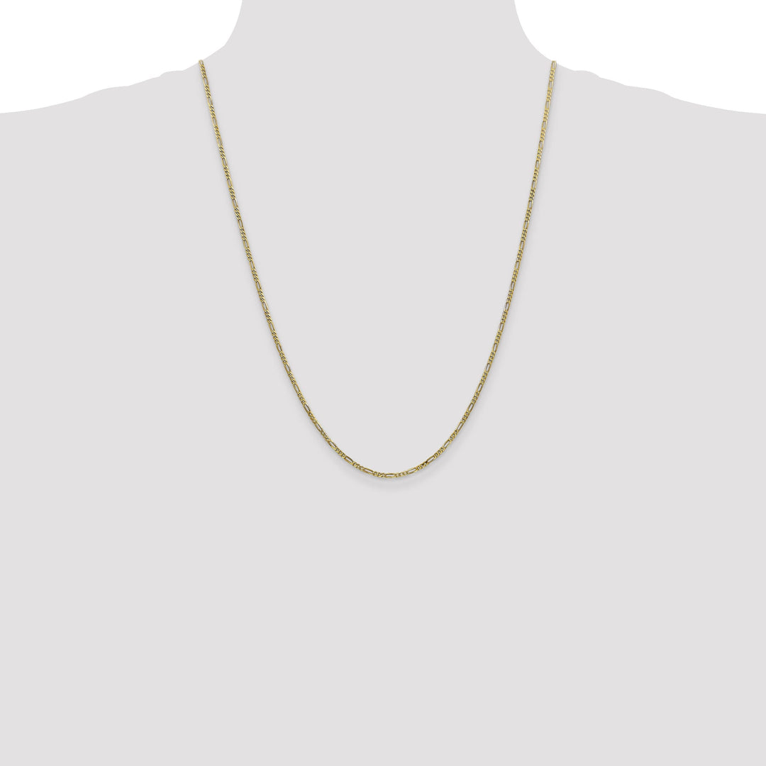 10k Yellow Gold 1.75MM Polished Figaro Chain