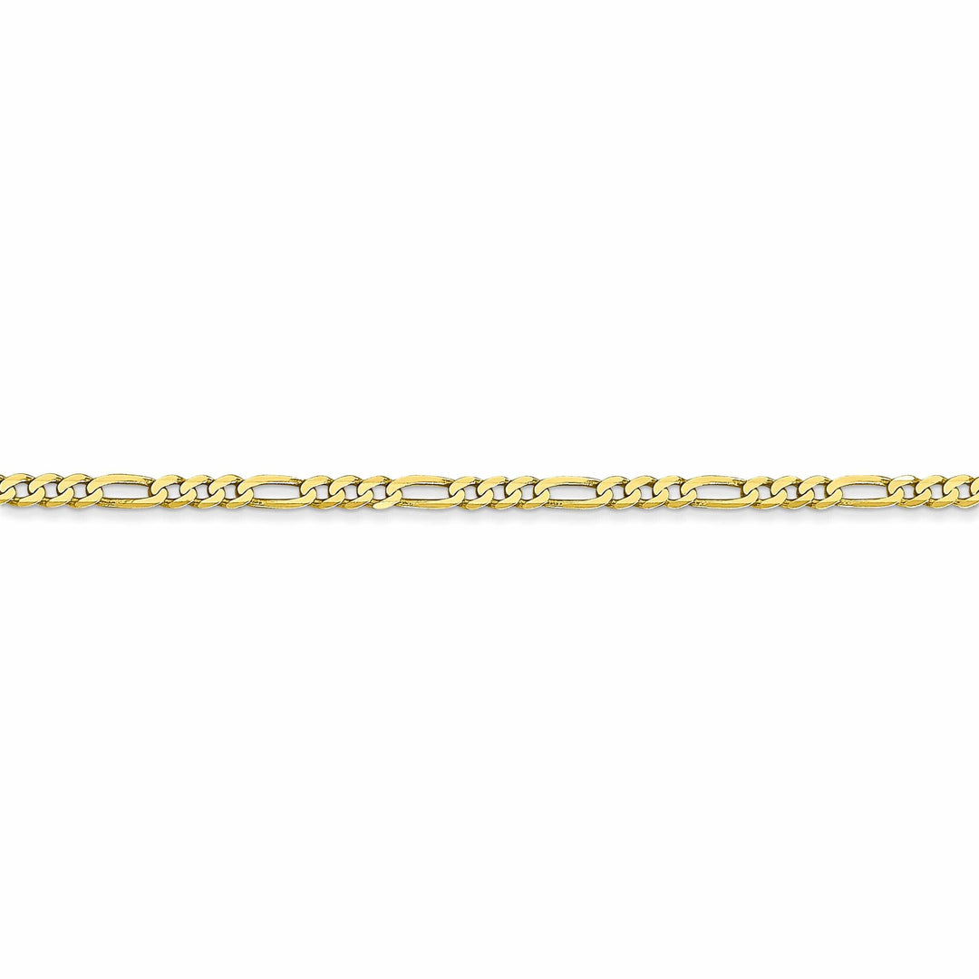 10k Yellow Gold 2.2MM Figaro Link Chain