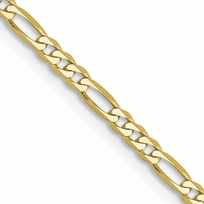 10k Yellow Gold 2.2MM Figaro Link Chain at $ 92.01 only from Jewelryshopping.com
