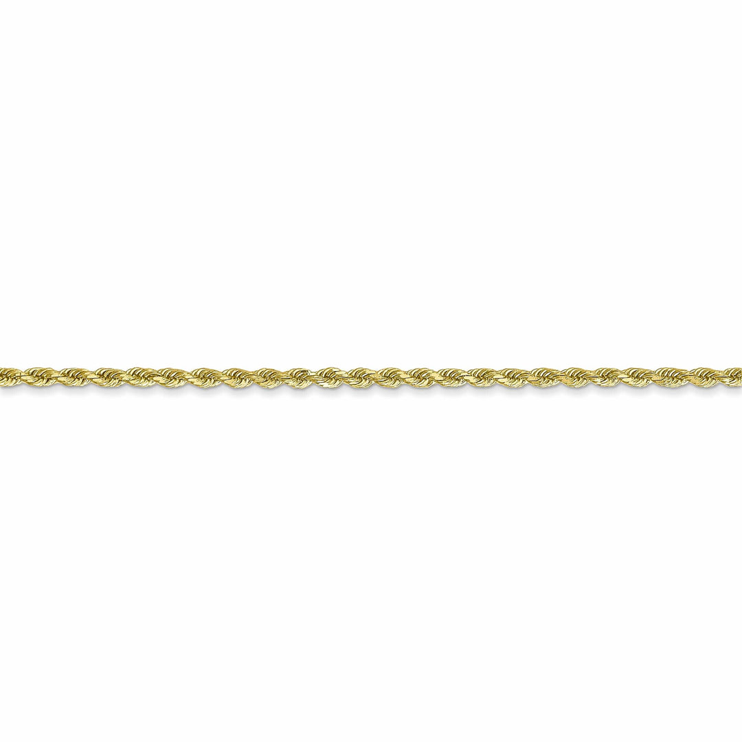 10k Yellow Gold Diamond Cut Rope Bracelet 2MM