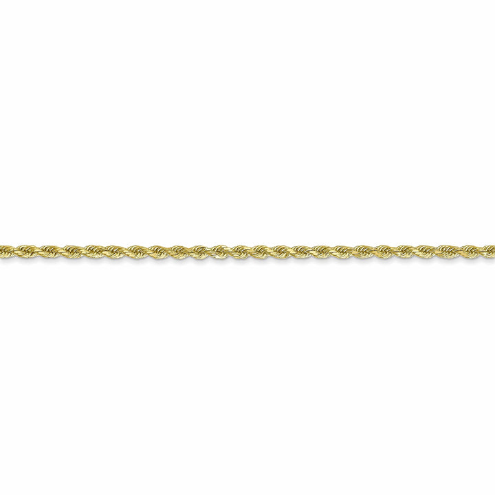 10k Yellow Gold Diamond Cut Rope Bracelet 2MM
