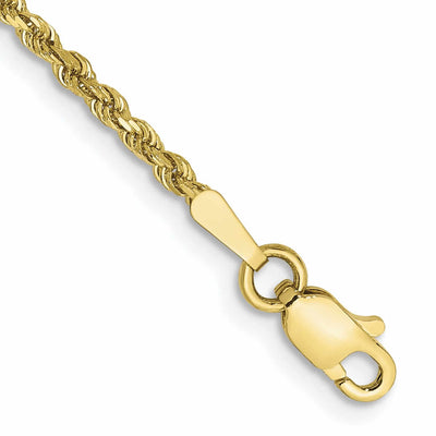 10k Yellow Gold Diamond Cut Rope Anklet 1.75-MM at $ 163.01 only from Jewelryshopping.com