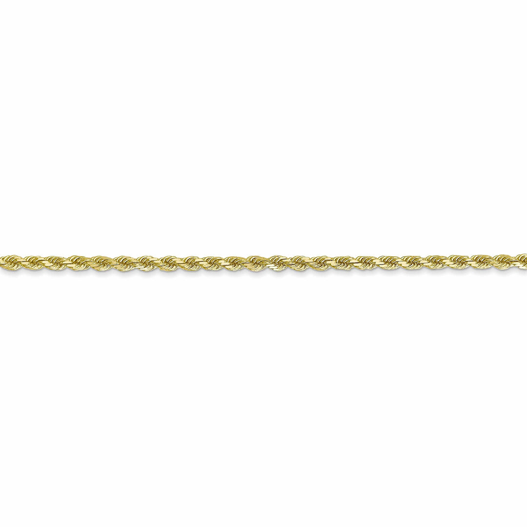 10k Yellow Gold Diamond Cut Rope Bracelet 2.25MM