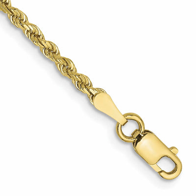 10k Yellow Gold Diamond Cut Rope Anklet 2.25MM at $ 215.25 only from Jewelryshopping.com