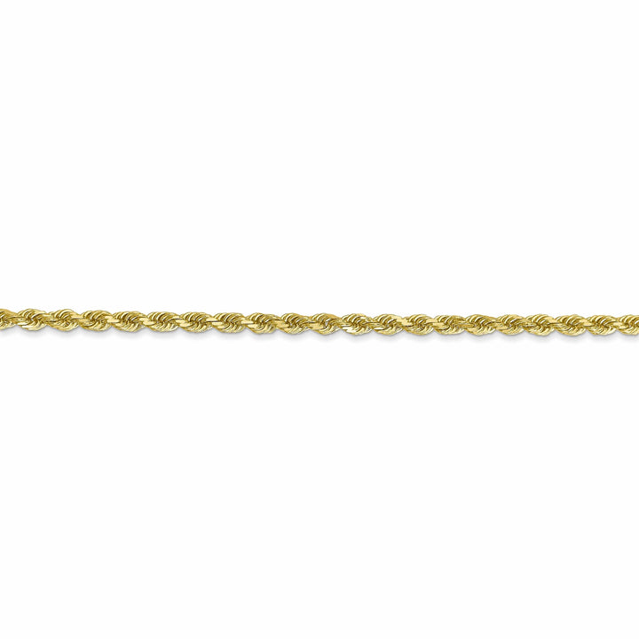 10k Yellow Gold Diamond Cut Rope Bracelet 2.5MM