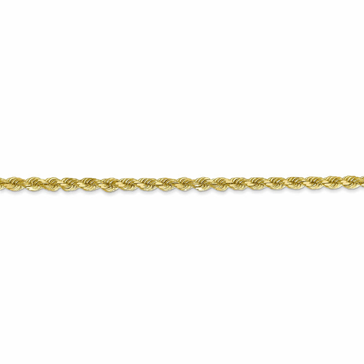 10k Yellow Gold Diamond Cut Rope Bracelet 2.75MM