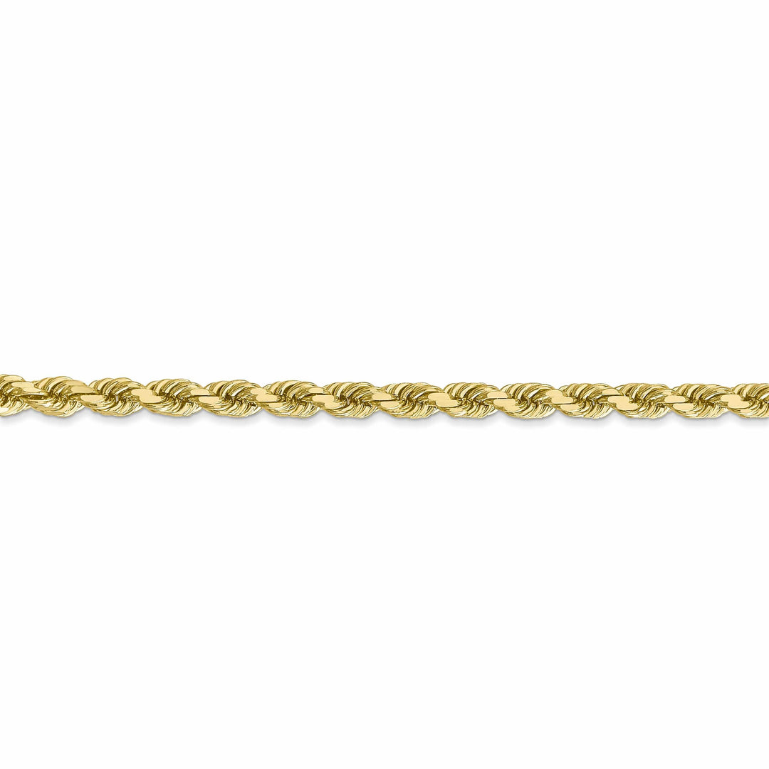 10k Yellow Gold Diamond Cut Rope Bracelet 4MM