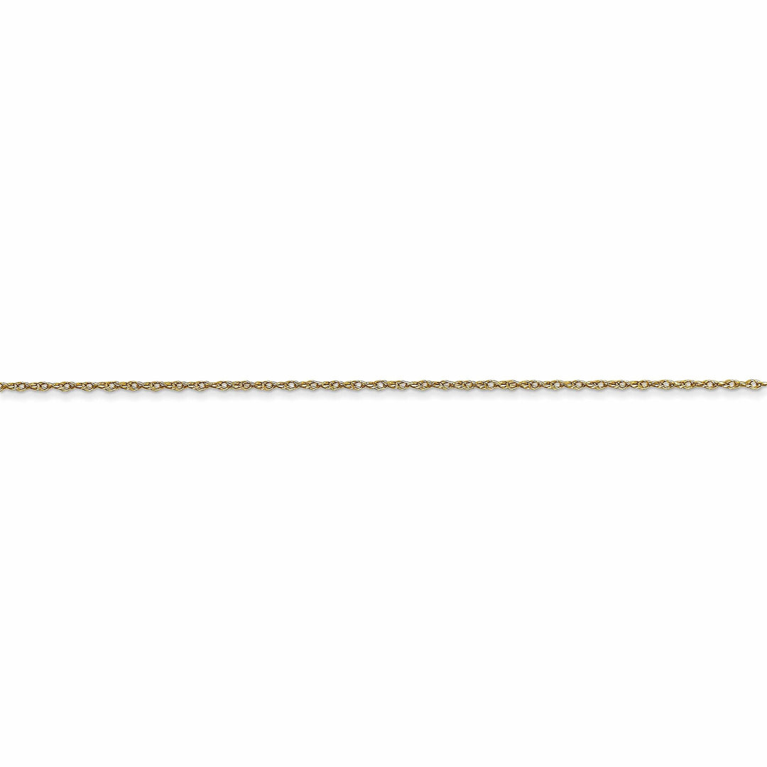 10k Yellow Gold Carded Cable Rope Chain 0.5MM wide