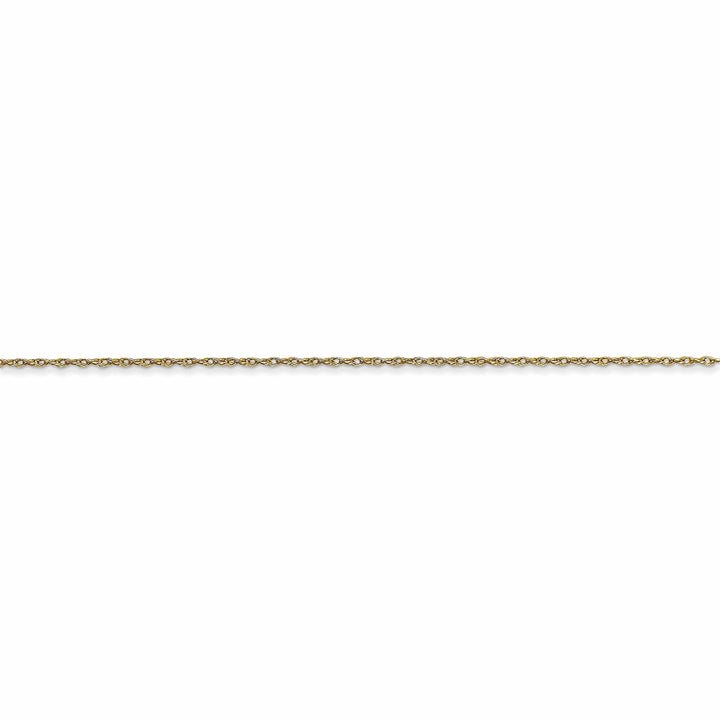 10k Yellow Gold Carded Cable Rope Chain 0.5MM wide