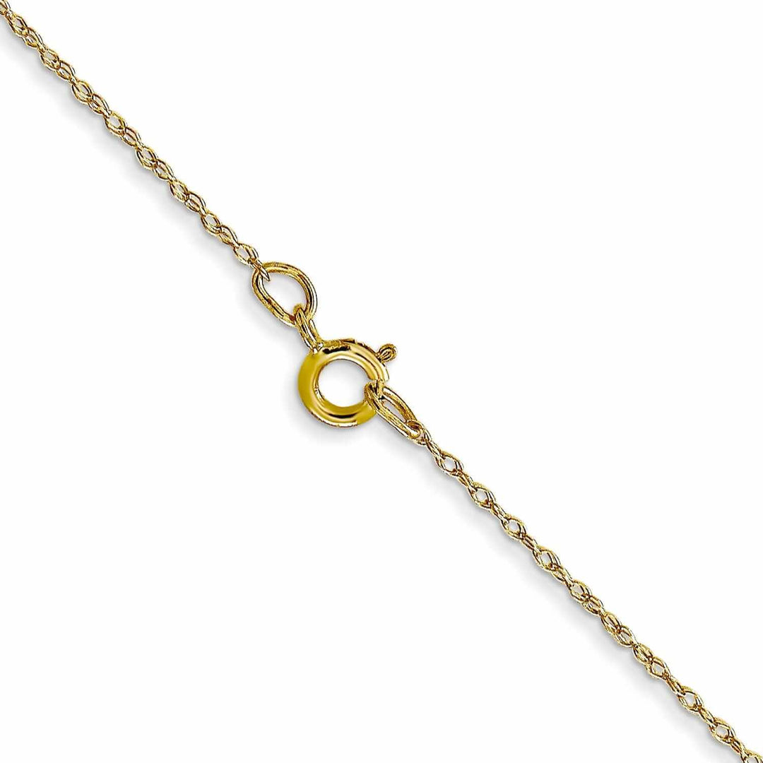 10k Yellow Gold Carded Cable Rope Chain 0.5MM wide