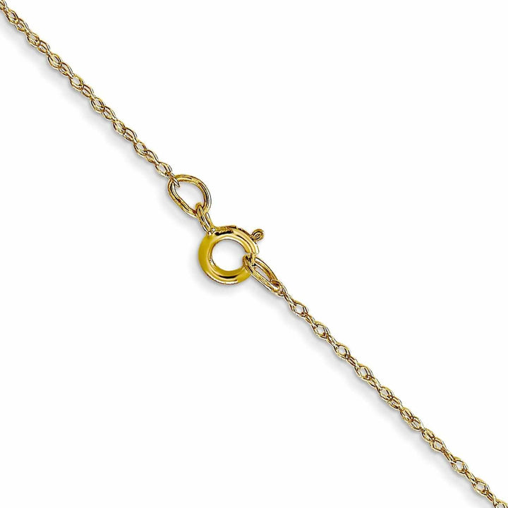 10k Yellow Gold Carded Cable Rope Chain 0.5MM wide