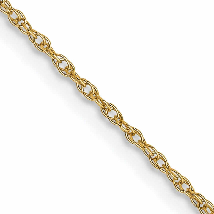 10k Yellow Gold Carded Cable Rope Chain 0.7MM