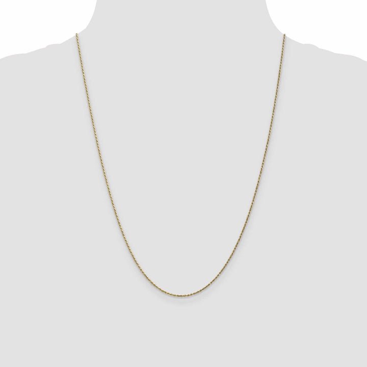 10k Yellow Gold Carded Cable Rope Chain 0.95MM