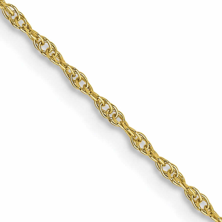 10k Yellow Gold Carded Cable Rope Chain 0.95MM