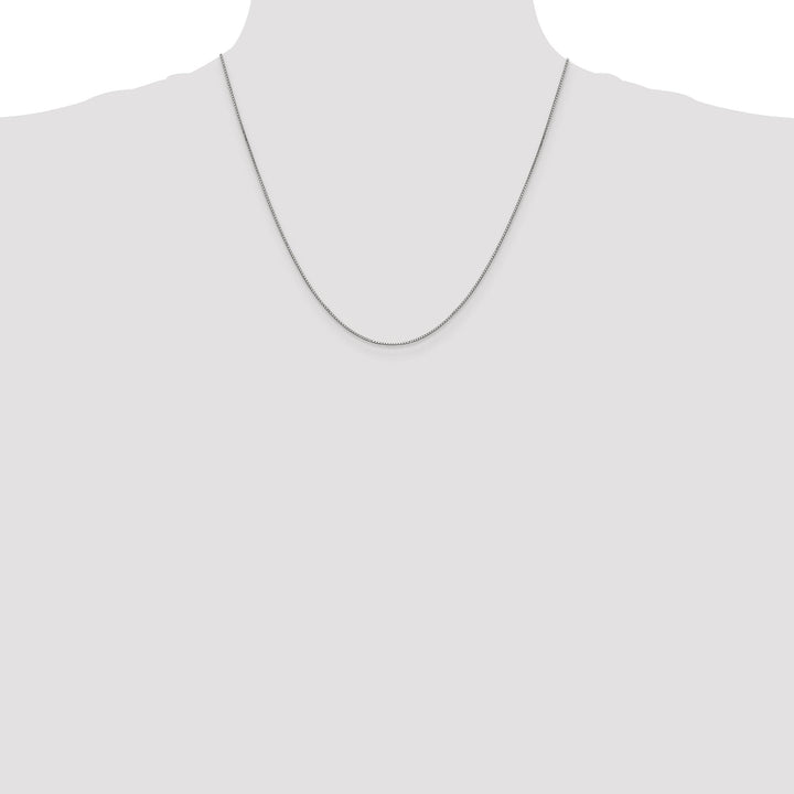 10k White Gold Box Chain .90MM