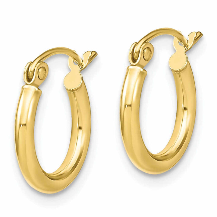 10kt Yellow Gold Polished Hinged Hoop Earrings