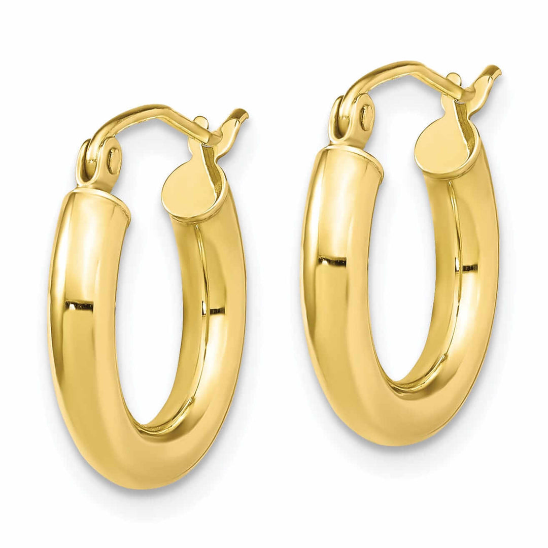 10kt Yellow Gold Polished Hinged Hoop Earrings