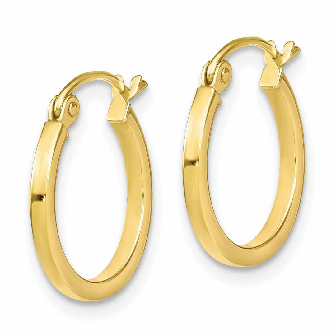 10kt Yellow Gold Polished Hinged Hoop Earrings