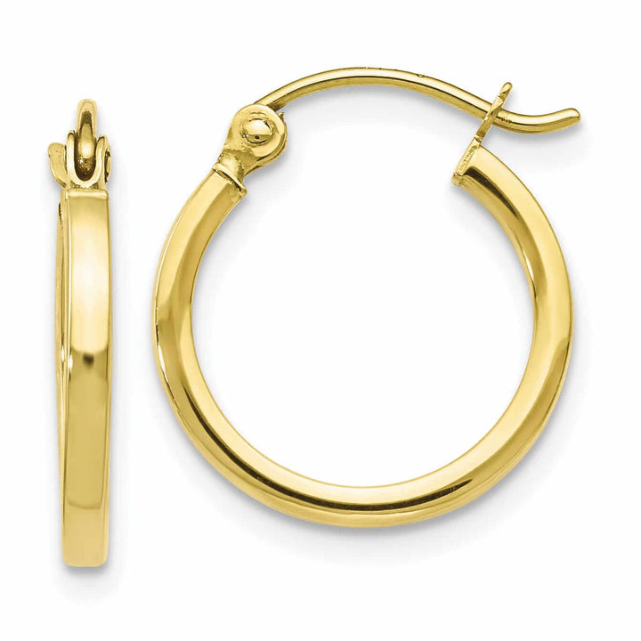 10kt Yellow Gold Polished Hinged Hoop Earrings