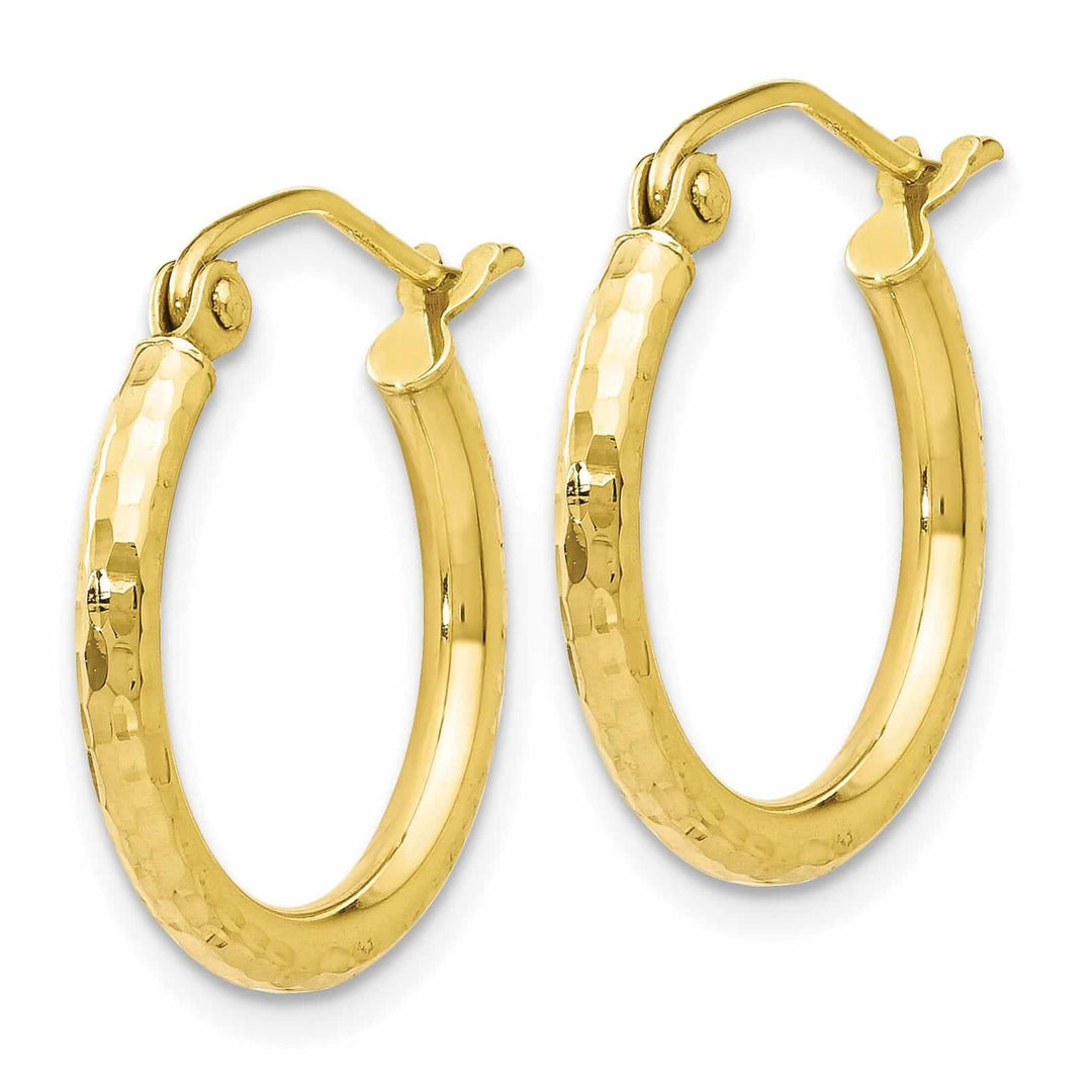 10kt Yellow Gold D.C Hinged Hoop Earrings