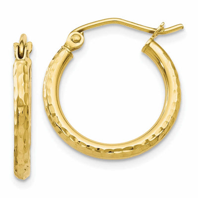 10kt Yellow Gold D.C Hinged Hoop Earrings at $ 65.93 only from Jewelryshopping.com
