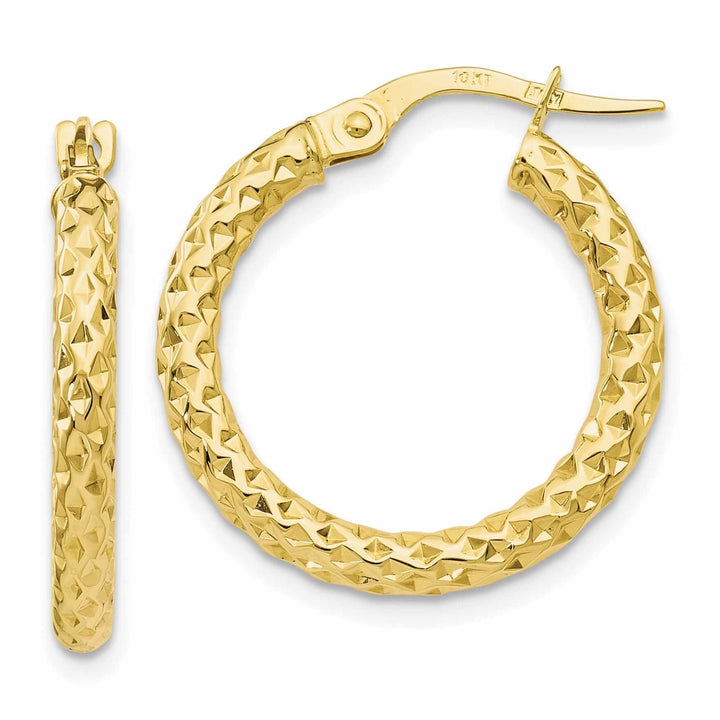 10k Yellow Gold Polish D.C Hoop Earring