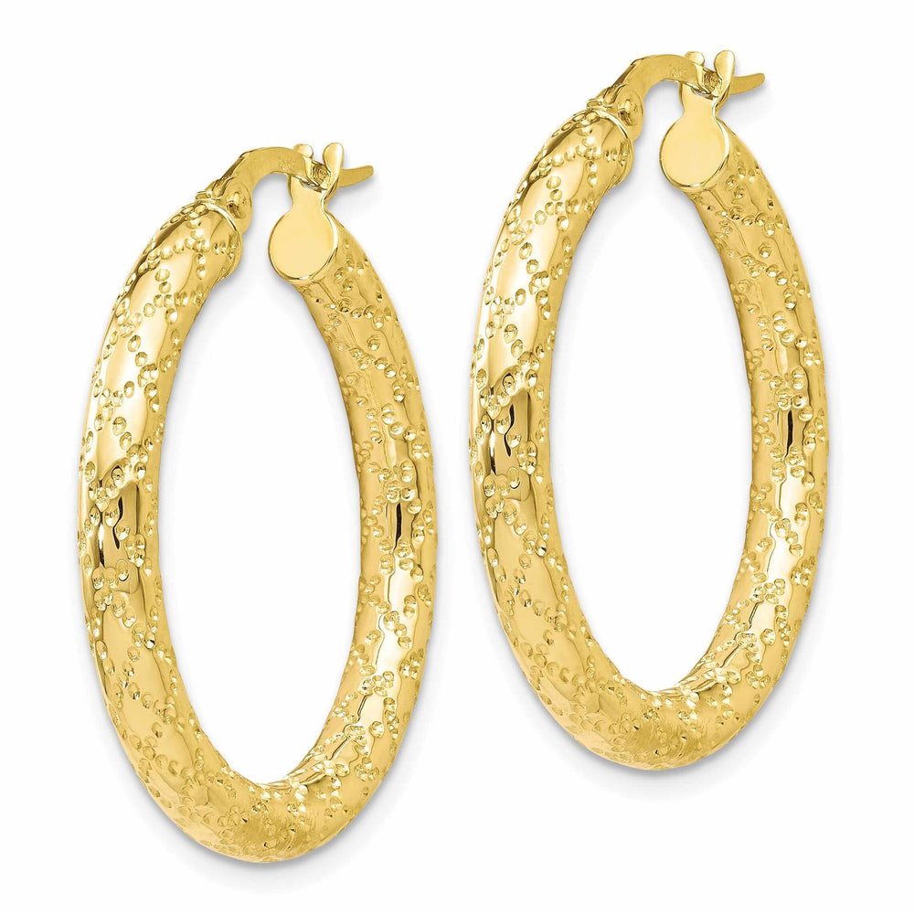 10k Yellow Gold Hinged Hoop Earrings