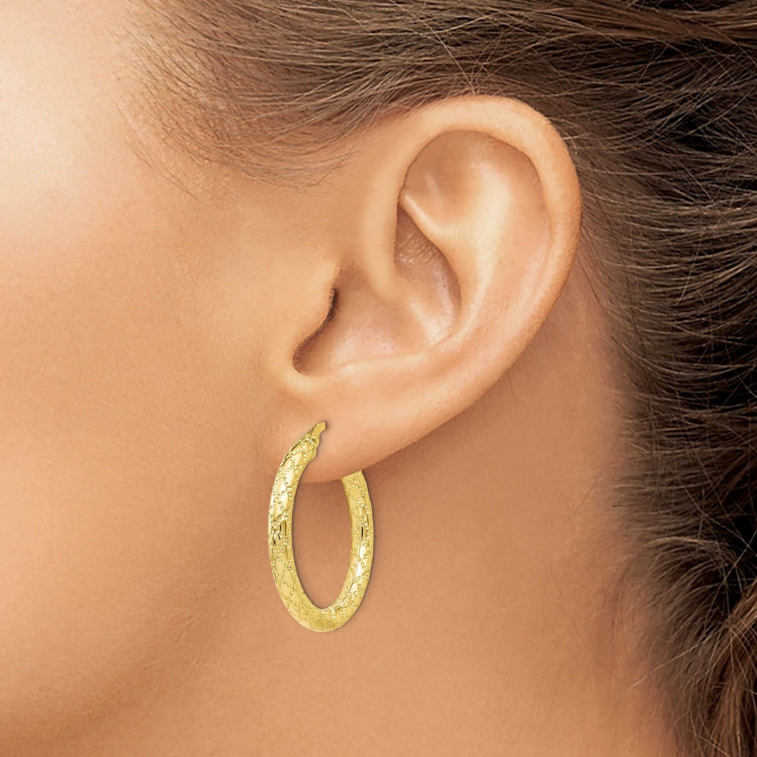 10k Yellow Gold Hinged Hoop Earrings