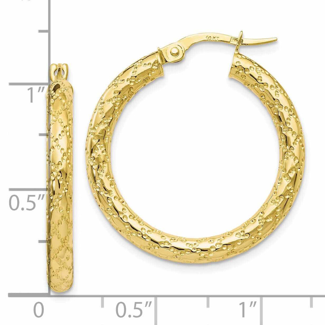 10k Yellow Gold Hinged Hoop Earrings