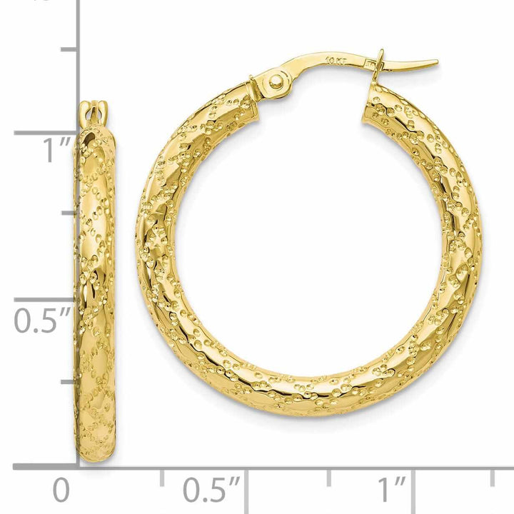 10k Yellow Gold Hinged Hoop Earrings