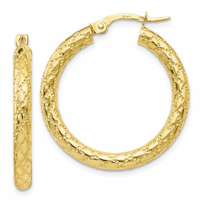 10k Yellow Gold Hinged Hoop Earrings at $ 178.35 only from Jewelryshopping.com