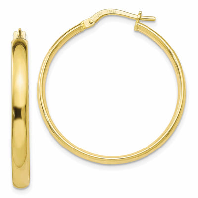 10k Yellow Gold Polished Hoop Earrings at $ 161.43 only from Jewelryshopping.com