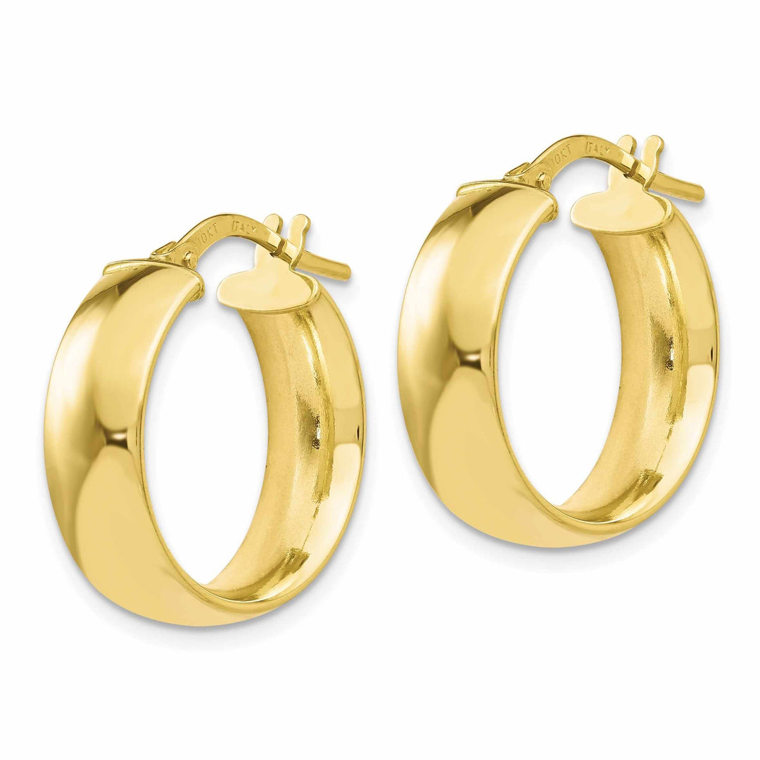 10k Yellow Gold Polished Hoop Earrings