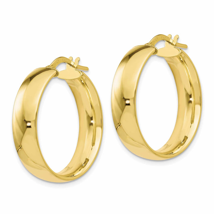 10k Yellow Gold Polished Hoop Earrings