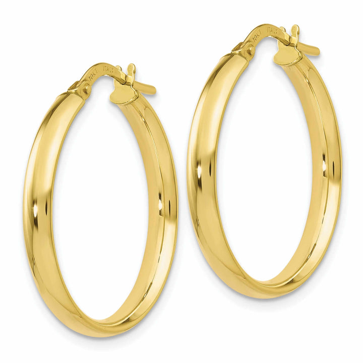 10k Yellow Gold Polished Hoop Earrings