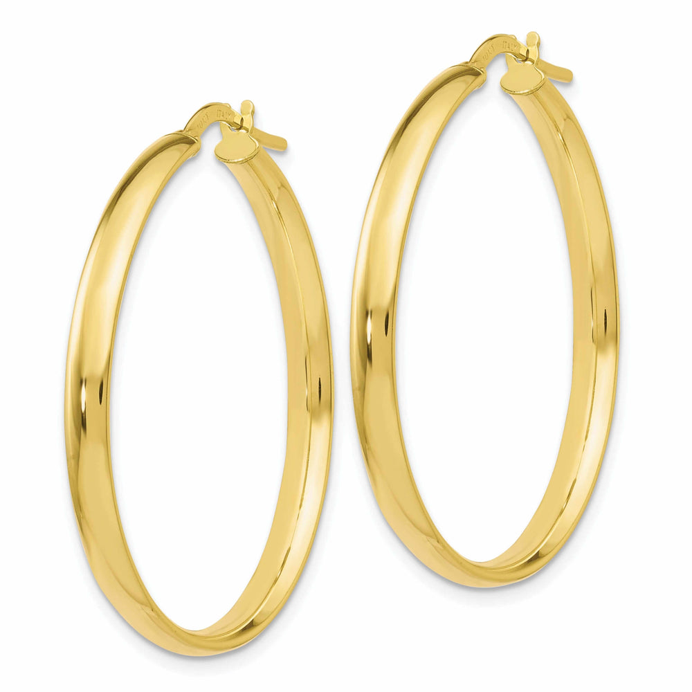 10k Yellow Gold Polished Finish Hoop Earrings