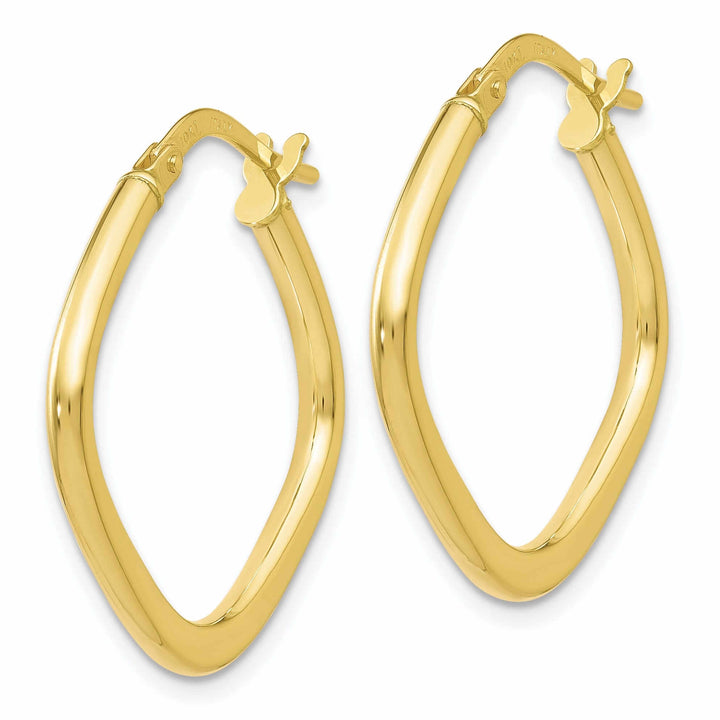 10k Yellow Gold Square Hoop Earrings