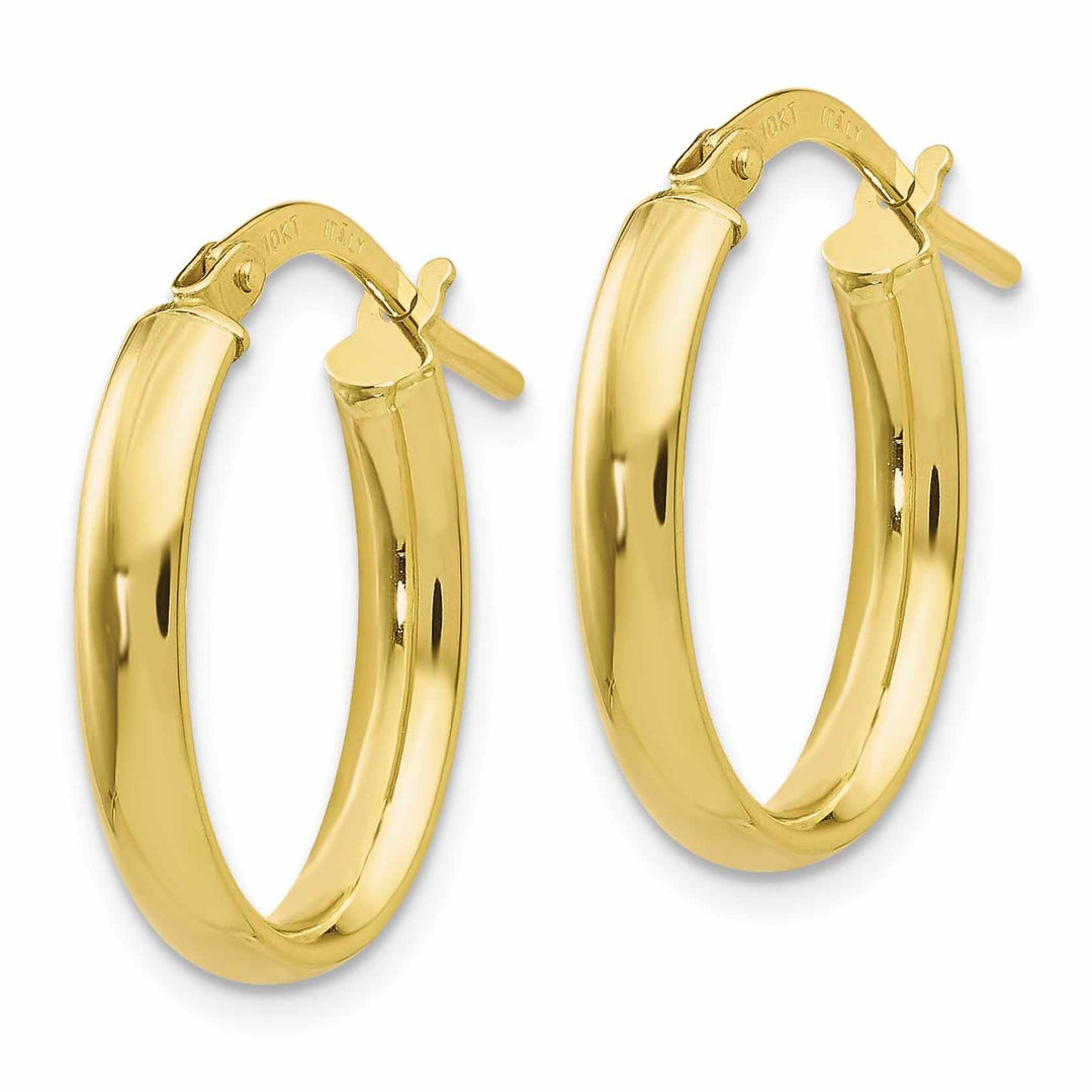 10k Yellow Gold Polished Hoop Earrings