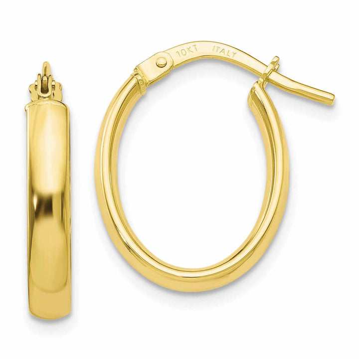 10k Yellow Gold Polished Hoop Earrings