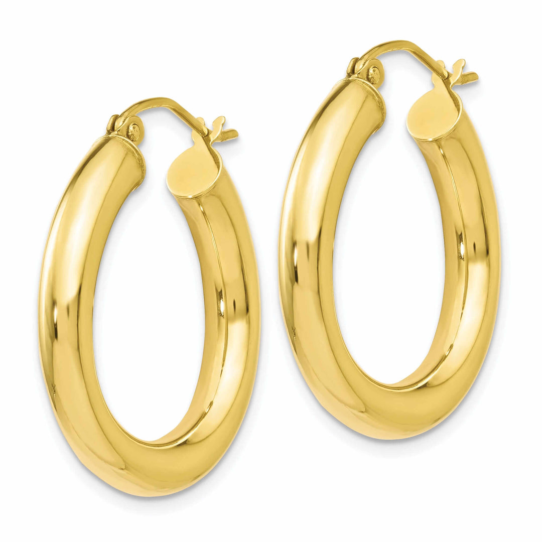 10k Yellow Gold Polished Hoop Earrings