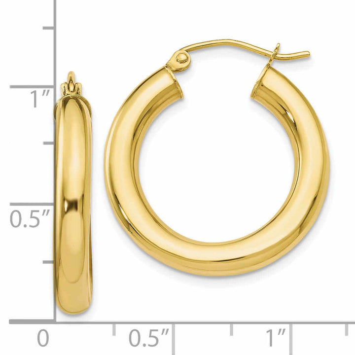 10k Yellow Gold Polished Hoop Earrings