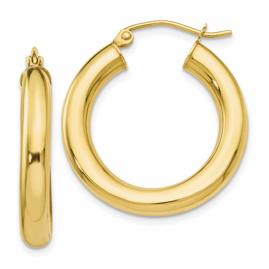 10k Yellow Gold Polished Hoop Earrings