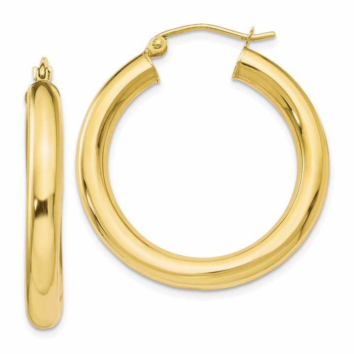 10k Yellow Gold Polished Hoop Earrings